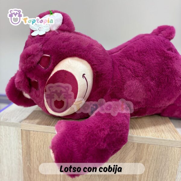 Lotso dormilón de Toy Story en peluche suave con manta incluida