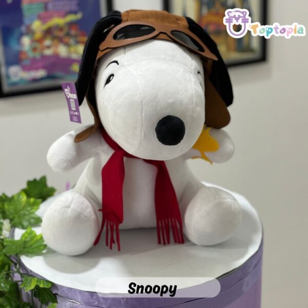 Peluche Snoopy aviador con gafas y gorro de piloto, edición especial