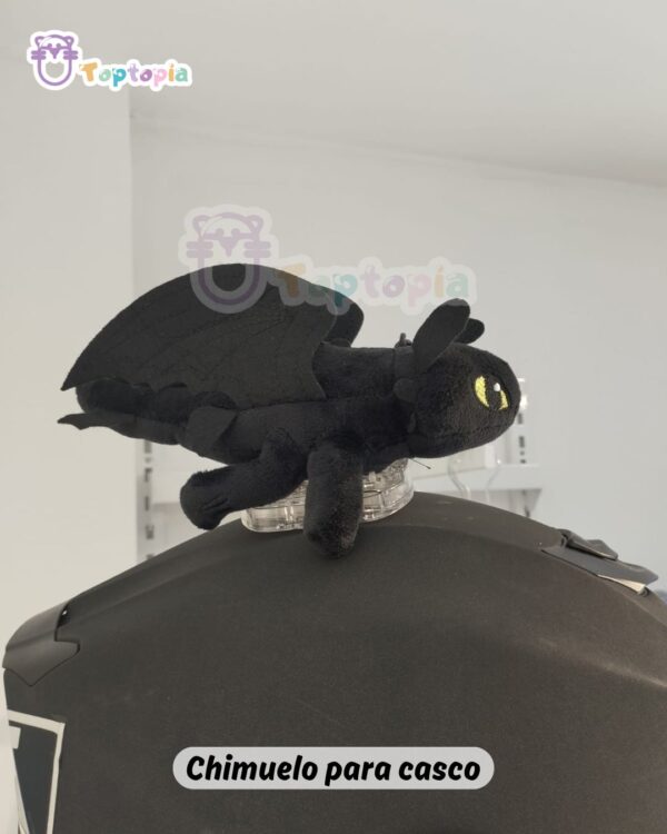 Peluche de Chimuelo adhesivo para casco de moto, decoración premium de Cómo Entrenar a Tu Dragón