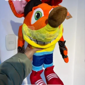 Peluche de Crash Bandicoot – personaje de videojuego clásico y divertido