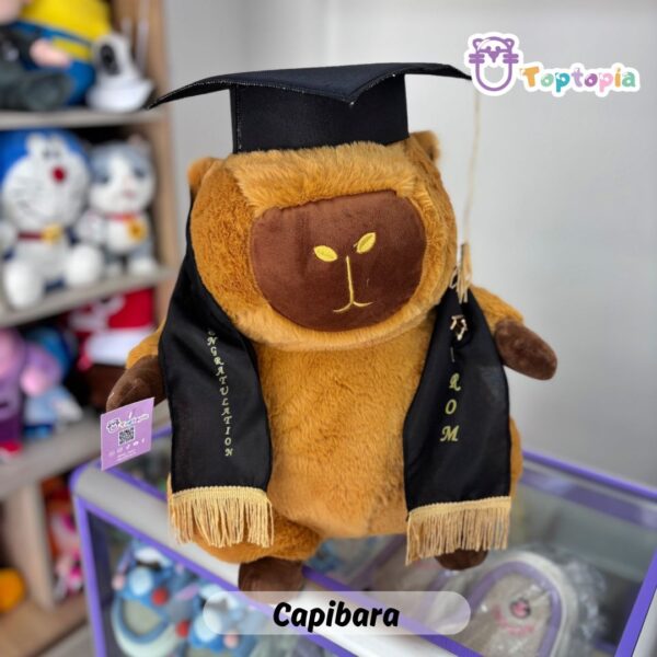 Peluche con birrete y estola para celebrar logros escolares o universitarios