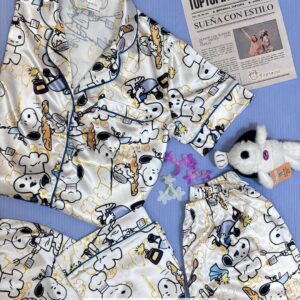 pijama snoopy short y pantalon